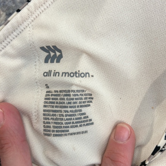 All In Motion Black and White bathing suit top with Abstract Animal Print size S - Picture 3 of 3